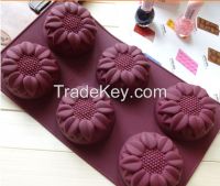 silicone sunflower cake molds