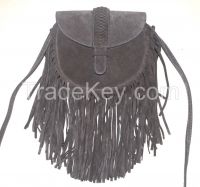 Fashion tassel shoulder bag with flap