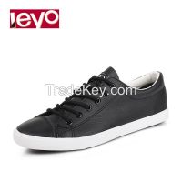 LEYO 2016 woman casual shoes black white  lace-up sneaker