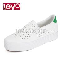 LEYO 2016 SUMMER WOMAN CASUAL SHOES PUNCH PU LACE-UP SNEAKER