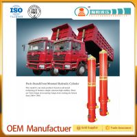 Front telescopic hydraulic cylinder used for HOWO, WECHAI, FOTON dumper truck, mining truck