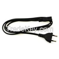 New EU Europe AC power supply adapter cord Cable Connectors 2 pin 2-prong