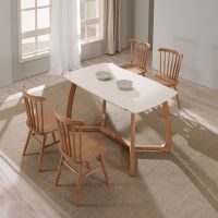 Scandinavian furniture dining room wood chair and table