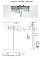 VVVF Side Opening Two Panel Elevator Operator