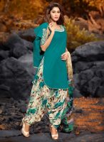 Breathtaking Turquoise Designer Suit