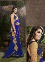 Mesmerizing Royal Blue Stylish Saree