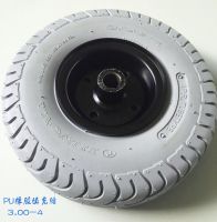 3.00-4 Power Wheelchair PU Filled Rubber Tires 