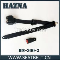 Three point seat belt with retractors