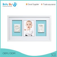 hot sale baby handprint and footprint photo frame package ink pad