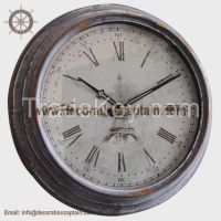 Antique metal clock wall art vintage industrial metal clock classic kitchen clocks