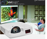 VIVIBRIGHT Short throw projector PRX570ST, 3800 lumens 1024x768Pixels, great price for classrooms exceed led projector