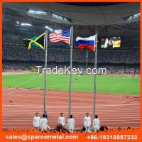 sporting events indoor stainless steel electrical flag pole 