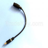 CFTW DC Power Supply plug Adapter Female 5.5&Atilde;�2.1mm To Mini USB Charging Cable