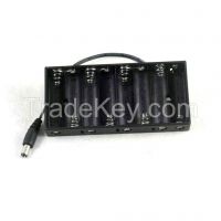 CFTW 12V Battery Holder 8xAA to Barrel Jack Connector 5.5&Atilde;�2.1mm Connector Case Holder