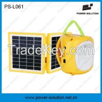 Solar lamp lantern with 3.4W solar panel for lighting and mobile phone charging