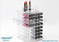 Beauty Store Spinning Acrylic Lipstick Tower Crystal Clear 104 Slots