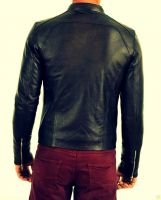 Prime Black Men's Slim Fit Leather Jacket Genuine Lambskin