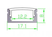 recessed aluminum LED profile