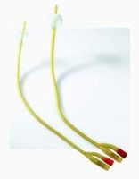 Silicone coated latex foley catheter