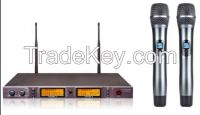 UHF DUAL CHANNEL WIRELESS MICROPHONE 