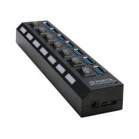 usb 3.0 hub with 7 ports and led light and switch Inquire now