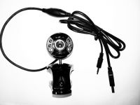 round digital camera with 6 led and sandwich clip