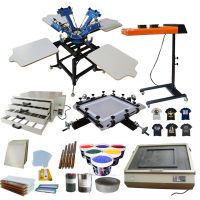 4 color 4 station silk screen printing machine t-shirt printer press equipment carousel