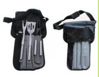 3pc Bbq Set with tote incl spatula, tongs, fork