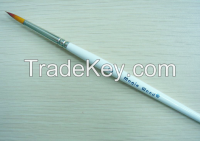 Golden Synthetic Artist Brush with White Wooden Handle