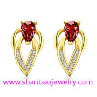 Gold Plated Costume Fashion Zircon Jewelry Earrings