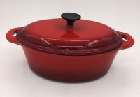 Gourmand cast iron 26 oval dutch oven with cover