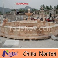 large outdoor stone garden fountain