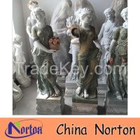 hand carved garden life size marble sculpture