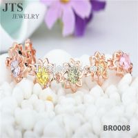 Colorful Flower Bracelet!! 18K Rose Gold