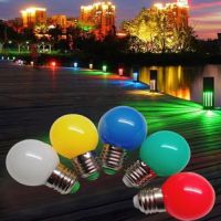 LED G45 color light bulb 1W E27 , PC cover , IP65 , CE &amp;amp; ROHS with belt light