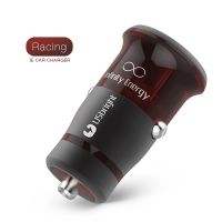 New patent CE ROHS FCC creative electric type dual usb car charger with led lights 