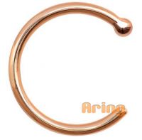 Solid 14k 18k Rose Gold Nose Hoop 18 20 Gauge 5/16"