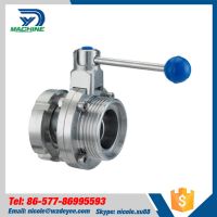 Sanitary Stainless Steel Threading Butterfly Valve