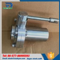 Sanitary Stainless Steel Butterfly Valve with Long Welding End