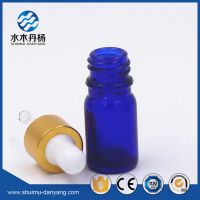 5-100ml cobalt blue glass e-liquid bottle with pipette dropper