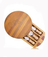 deluxe drawer-style wooden cheese set(4 pieces) 