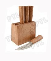 wooden cheese set with wooden stand(5pieces) 