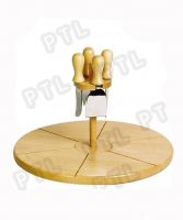 functional deluxe wooden cheese set(5 pieces)