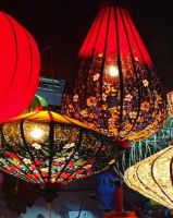 Decorative Wedding Hanging Bamboo Silk Lantern