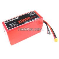 22000mAh 30C 6S 22.2V rc heli lipo battery