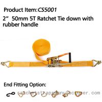 CS5001 2&acirc; 50mm 5T ratchet tie down with rubber handle