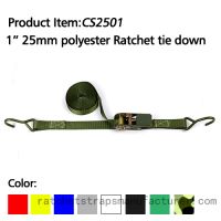 CS2501 1&amp;quot; 25mm polyester ratchet tie down