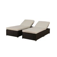 Walcut Patio Wicker Rattan Outdoor Furniture Pool Chaise Lounge Chair