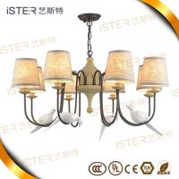 European style led retro chandelier lighting with Resin bird decoration