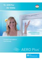 Aero Plus Window Mounted Hygro Controlled Air Inlet, Against Mold, For Gas Appliances